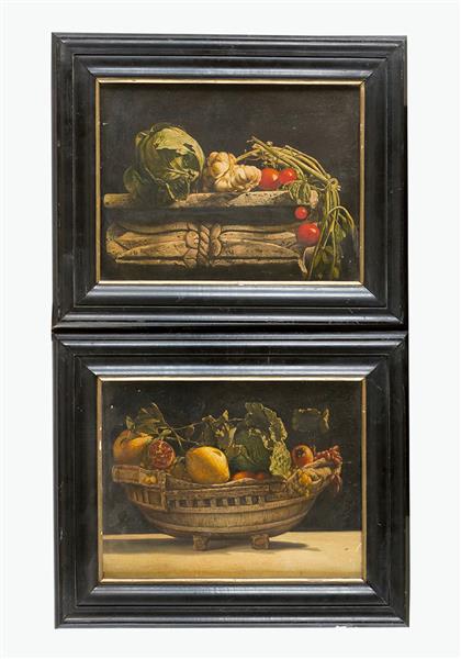 Pair of still life with fruits and vegetables - Luis Meléndez