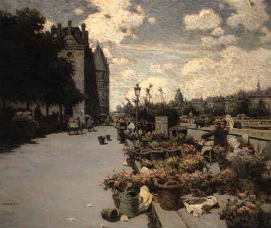 Parisian flower market - Luther Emerson van Gorder