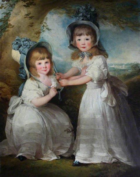 The Daughters of Lady Boynton as Children (Maria Ann Georgiana Parkhurst, d.1821, Later Mrs Blachley, and Louisa Elizabeth Parkhurst, b.c.1796, Later Mrs Baxter) - Robert Home