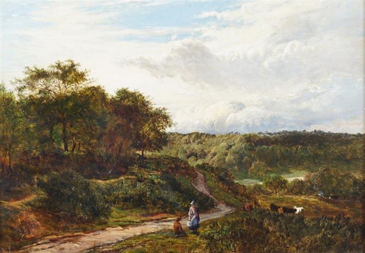 Figures on a path - Sidney Richard Percy