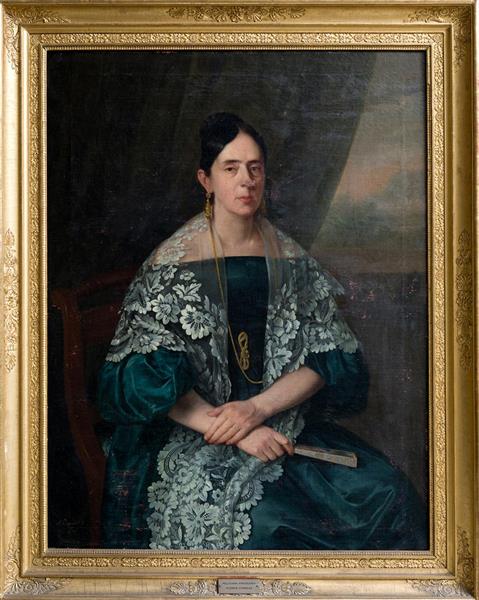 Portrait of Feliciana Apecechea Flores Correas - Antonio Maria Esquivel