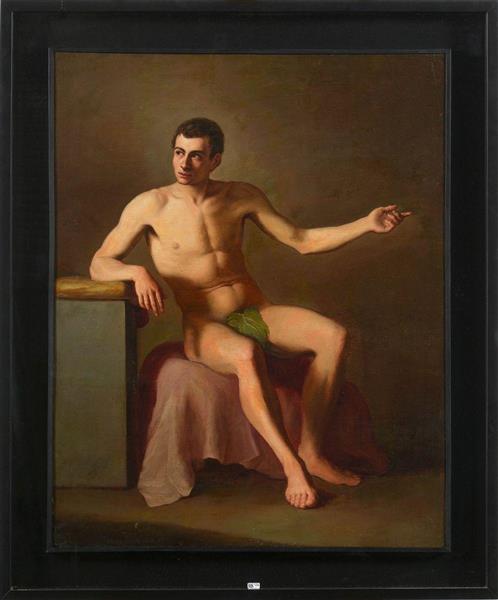Nu masculin assis - Antonio Maria Esquivel