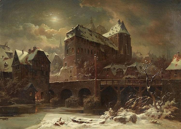 View of Marburg with the Old University - Eduard Stiegel
