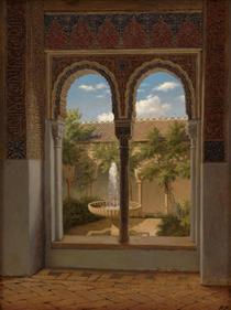 Motiv aus der Alhambra in Granada - Heinrich Hansen