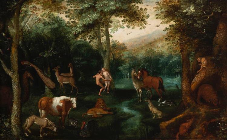 The Garden of Eden and the Fall of Adam and Eve - Jacob Savery the Elder