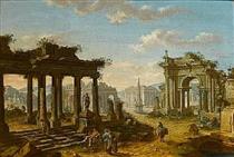 A capriccio of ruins - Josef Platzer