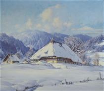 Snow landscape - Karl Hauptmann