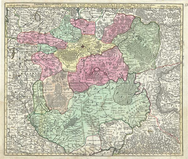Map of Luxembourg and Eastern Belgium - Matthaeus Seutter