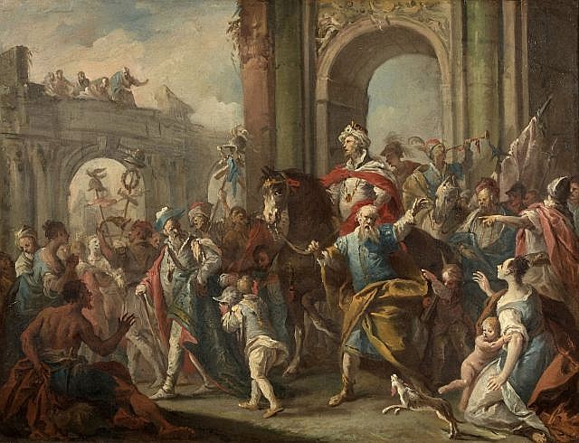 Le festin de Balthazar et Le triomphe de Mardochée - Nicola Bertucci