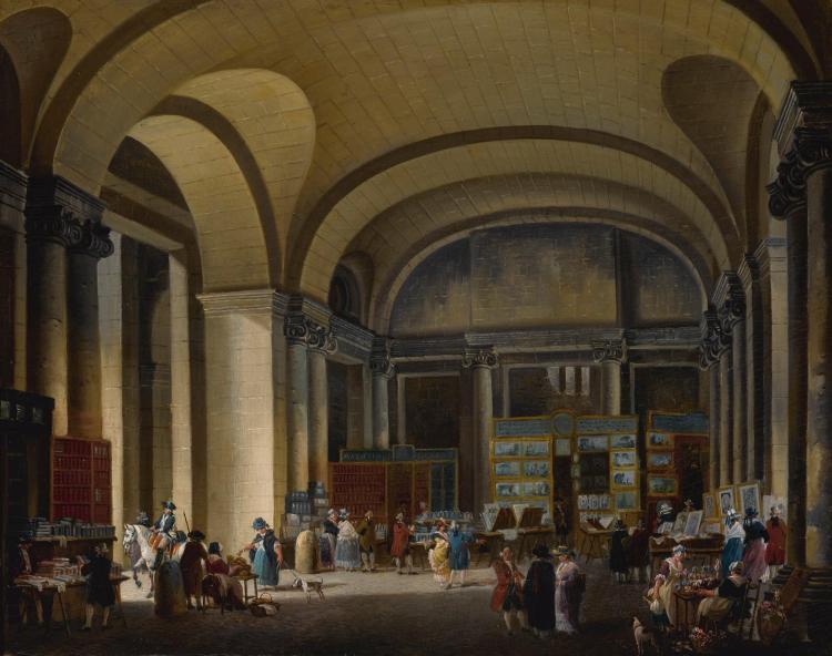 The book market beneath the Louvre - Pierre-Antoine Demachy