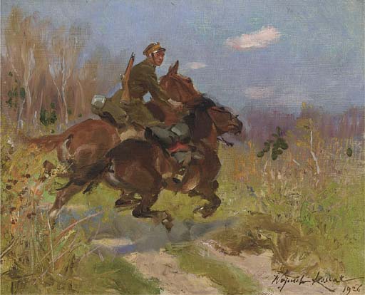 A Polish cavalry officer - Wojciech Kossak