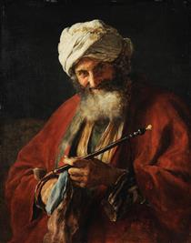 Middle Easterner with Pipe - Nikolaus Gysis