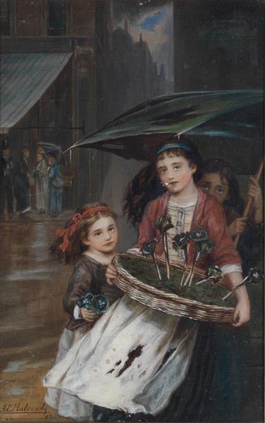 The flower sellers, 1892 - Augustus Edwin Mulready