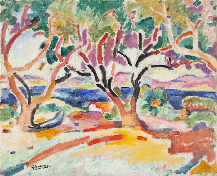 Olive Trees, 1907 - Жорж Брак