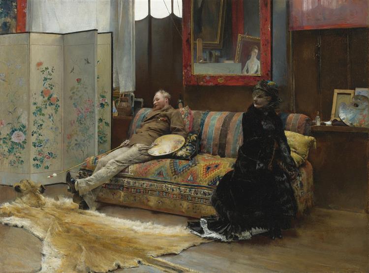 Bouderie (Gustave Courtois in his Studio), 1880 - Pascal Dagnan-Bouveret