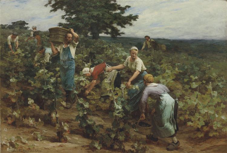 Harvesting at Mont-Saint-Père, 1876 - Léon Augustin Lhermitte