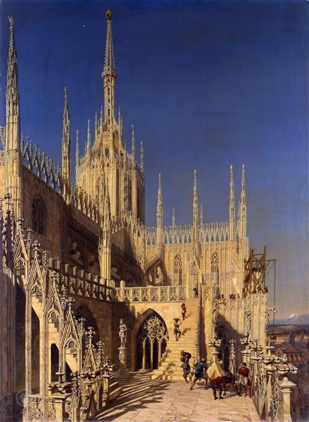 Tower of the Milan Cathedral, 1829 - Johann Karl Schultz