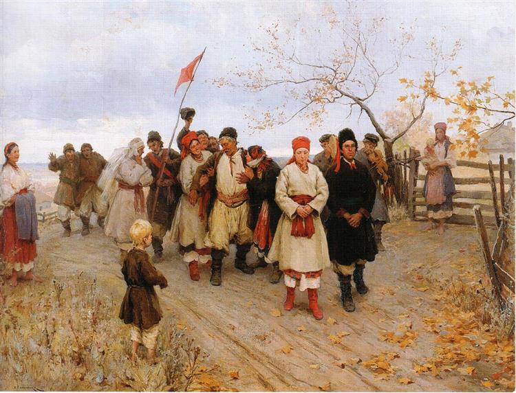 Весілля в Київській губернії, 1891 - Mykola Pymonenko