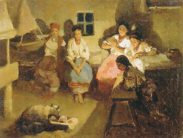 Дівчата ворожать, 1893 - Mykola Pymonenko