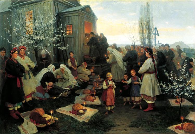 Великодня утреня, 1891 - Mykola Pymonenko