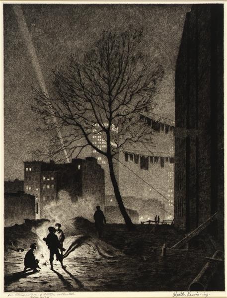 Tree, Manhattan, c.1930 - Martin Lewis