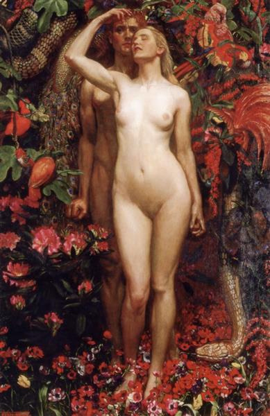 The Woman, the Man and the Serpent - Byam Shaw