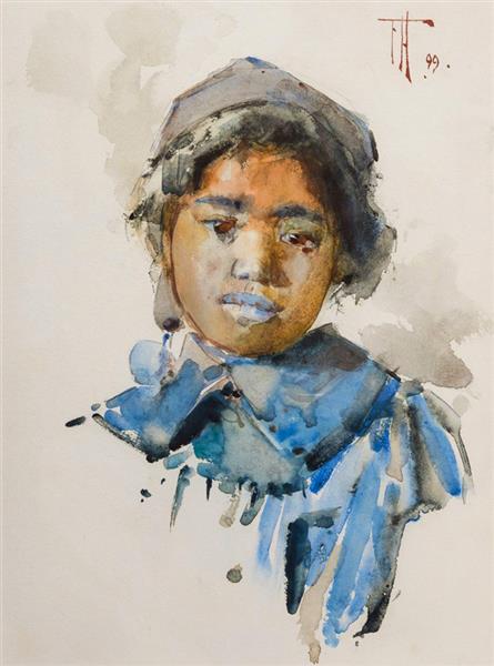 Maori Girl in Blue, 1899 - Frances Mary Hodgkins