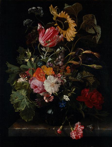 Bouquet of Flowers in a Vase, c.1670 - Maria van Oosterwijck