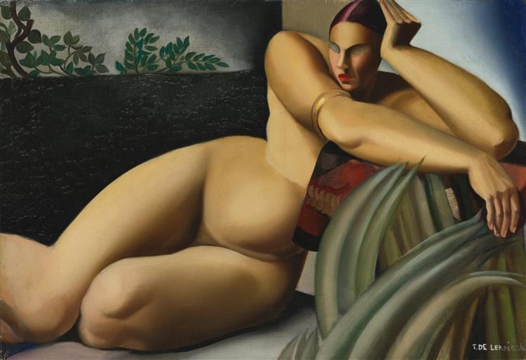 Nude on a Terrace, 1925 - Тамара Лемпицька