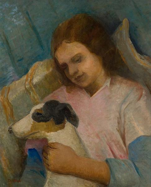 Beatriz with Dog, 1940 - Tarsila do Amaral