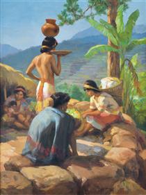 Workers at Rest - Fernando Amorsolo