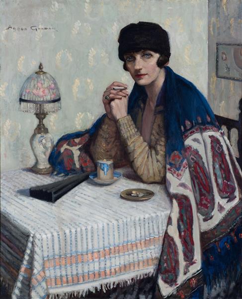 Girl with Cigarette, c.1925 - Agnes Goodsir