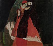 Кардинал и монахиня (ласка) - Эгон Шиле