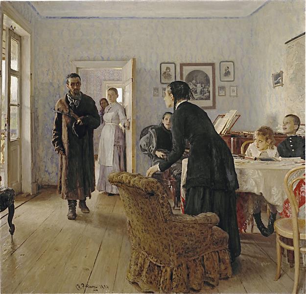 Visitantes Inesperados, 1884 - 1888 - Ilya Yefimovich Repin
