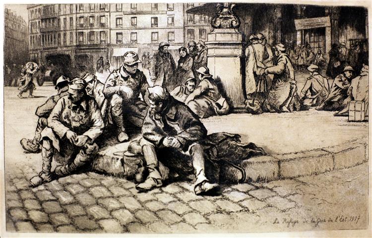 Le Refuge de la Gare de l'Est, 1917 - Жюльен Ле Блан