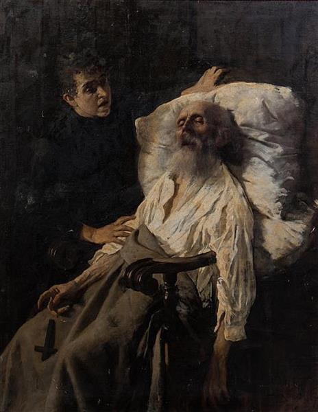 The dying man, 1887 - Isidoro Grünhut