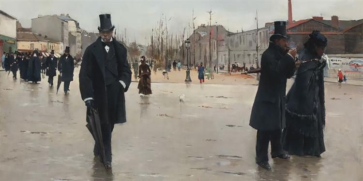 On the Way back from the Funeral, 1876 - Jean Béraud