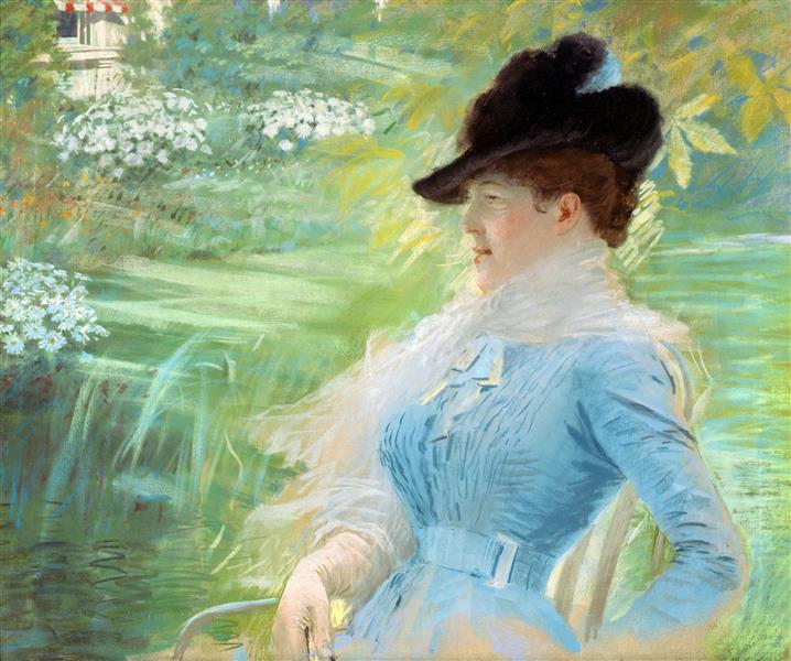 Lady in the garden, 1882 - Джузеппе Де Ніттіс