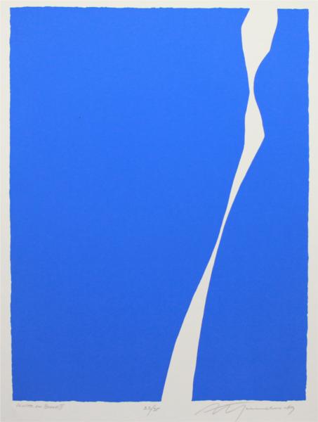 White On Blue II, 1969 - Adja Yunkers