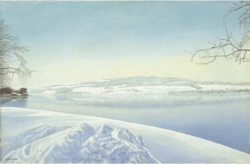 Blauer Wintertag mit Schienerberg, 1940 - Адольф Дитрих