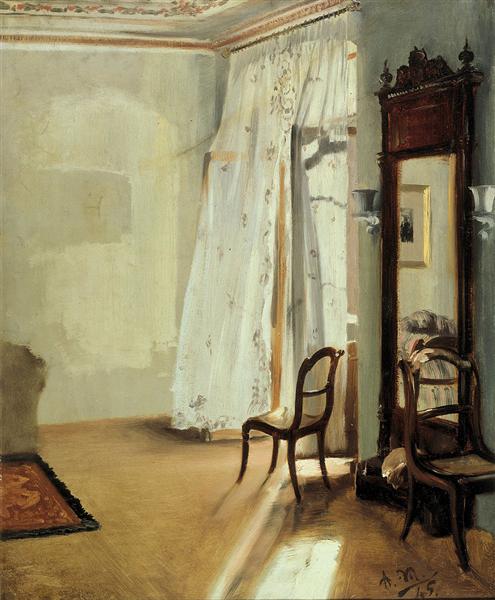 Balcony Room, 1845 - Адольф фон Менцель