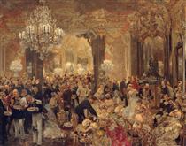 The Dinner at the Ball - Адольф фон Менцель