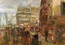 Weekday in Paris - Adolph von Menzel