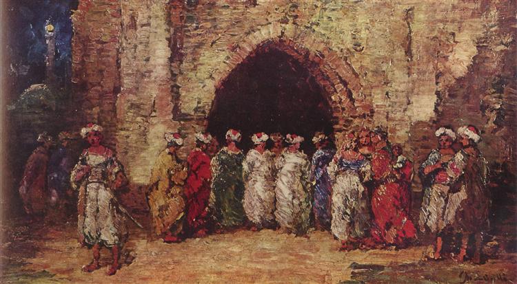 Oriental scene, 1876 - Adolphe Monticelli