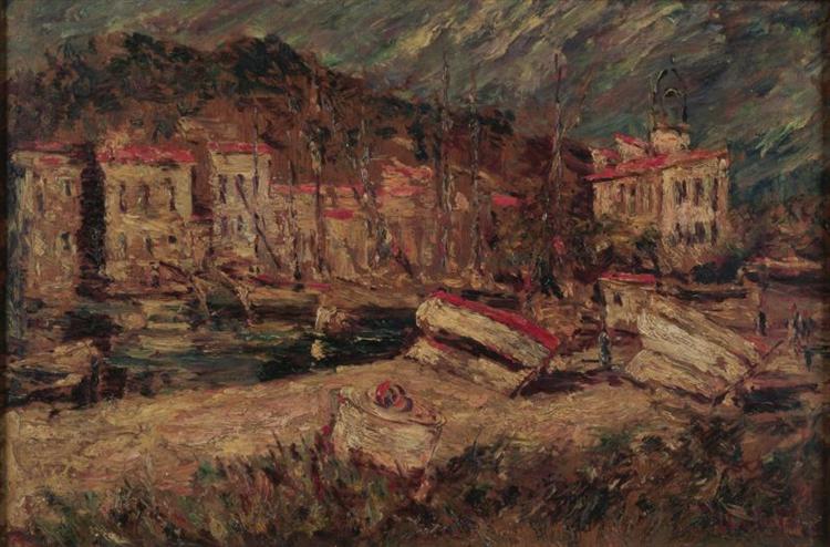Port of Cassis, 1884 - Адольф Жозеф Тома Монтичелли