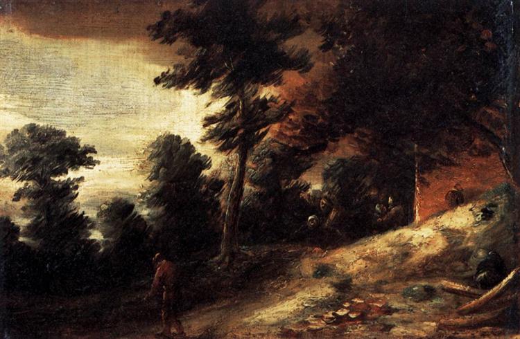 Twilight Landscape, c.1635 - Adriaen Brouwer