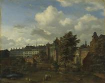 View of the ancient castle of the Dukes of Burgundy in Brussels - Adriaen van de Velde