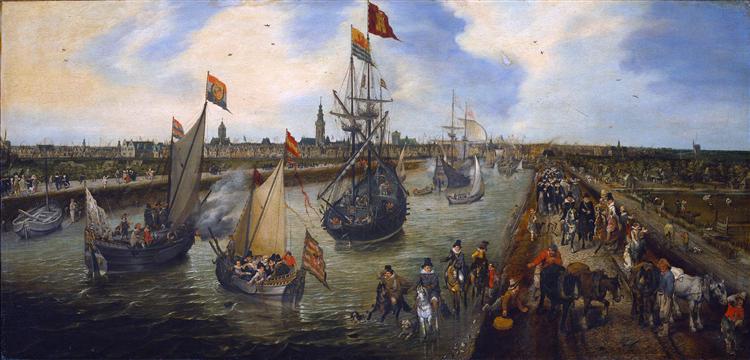 The Port of Middelburg, 1615 - Адриан ван де Венне