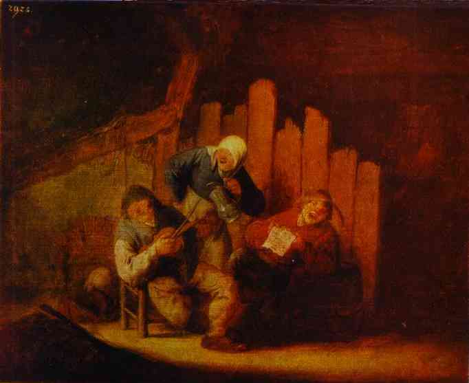 Sense of Hearing, 1635 - Адріан ван Остаде