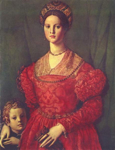 Portrait of young woman with her son, c.1545 - Bronzino